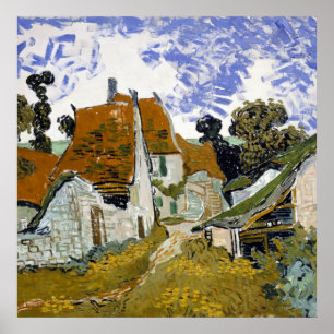 Poster Rua em Auvers-sur-Oise por Vincent van Gogh     