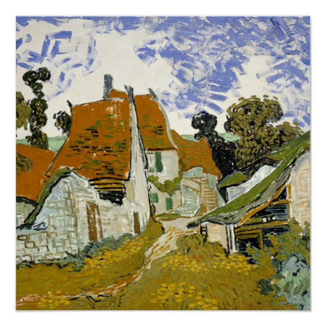 Póster Rua em Auvers-sur-Oise Vincent  van Gogh  (Frente)