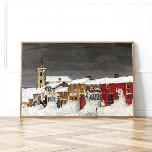 Poster Rua em Røros no Inverno (1903) (Criador carregado)
