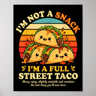 Poster Rua Engraçada Dito Taco Fofo Humor Comida Kawai