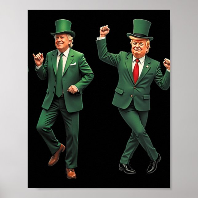 Poster Rua Engraçado de Dança de Trump. (Frente)