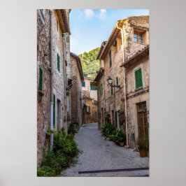 Poster Rua estreita da aldeia de Valldemossa - Maiorca