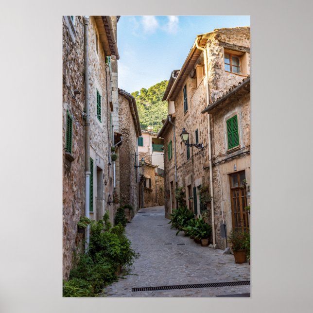 Poster Rua estreita da aldeia de Valldemossa - Maiorca (Frente)