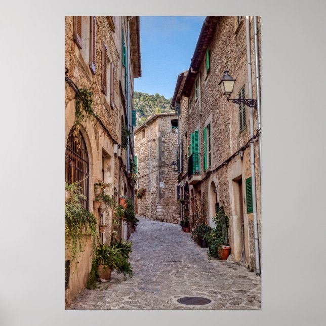 Poster Rua estreita da aldeia de Valldemossa - Maiorca (Frente)