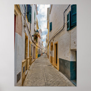 Poster Rua estreita em Ciutadella - Menorca, Espanha