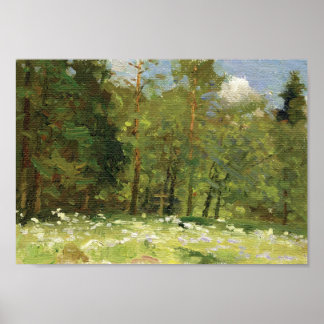 Poster Rua final do bordo de Ilya Repin, de arte fina. Pe