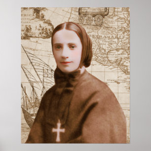 Poster Rua Frances Cabrini Santo católico