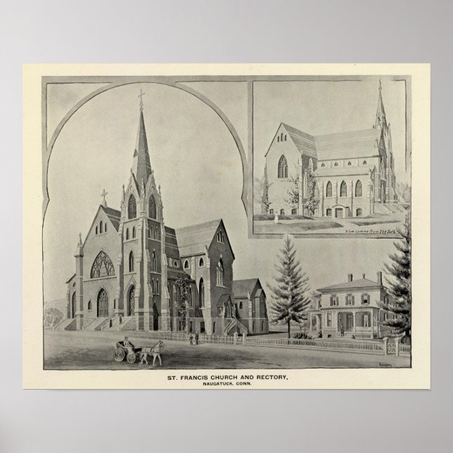 Poster Rua Francis Church, Naugatuck (Frente)