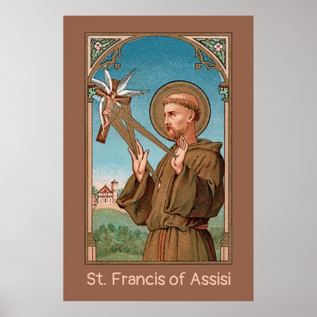 Poster Rua. Francis of Assisi, Pater Seraphicus (SAU 040) (Frente)