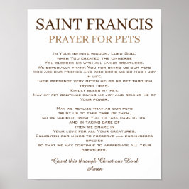 Poster Rua. Francis Prayer para Animais de Companhia