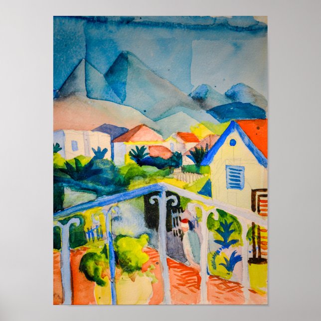 Poster Rua Germain perto de Tunis | Auguste Macke | (Frente)