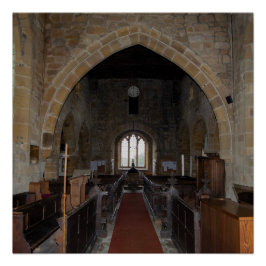 Póster Rua. Igreja de Maria, Leake North Yorkshire Herita