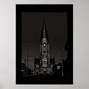Poster Rua. Igreja de Maria nº 1 com fronteira