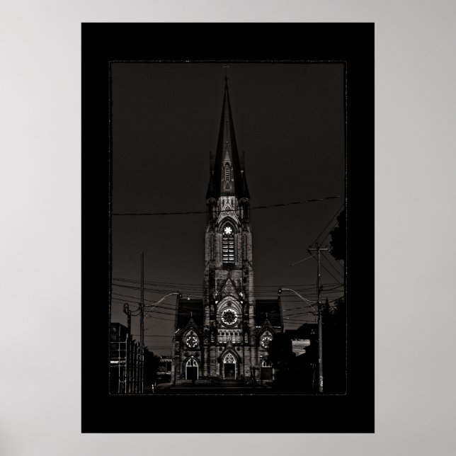 Poster Rua. Igreja de Maria nº 1 com fronteira (Frente)