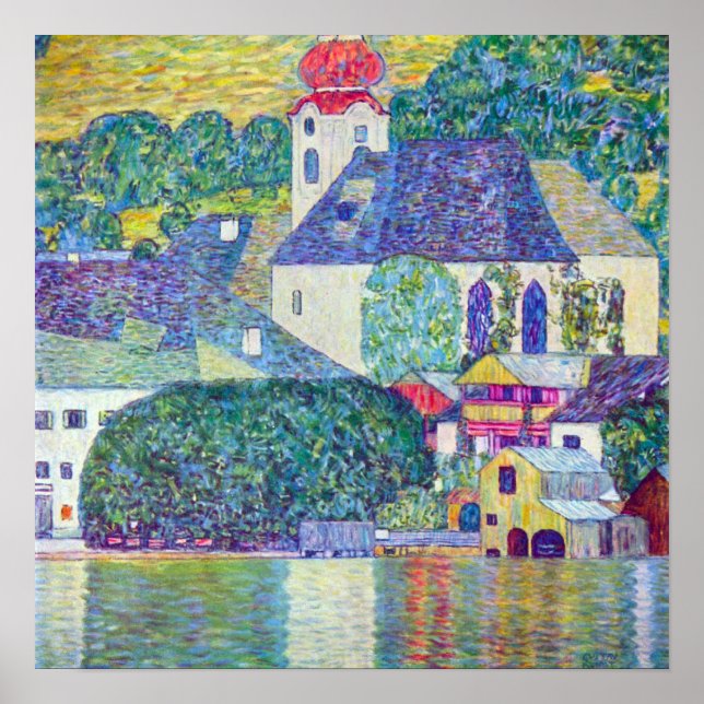 Póster Rua: Igreja Wolfgang por Gustav Klimt, Arte Vitori (Frente)