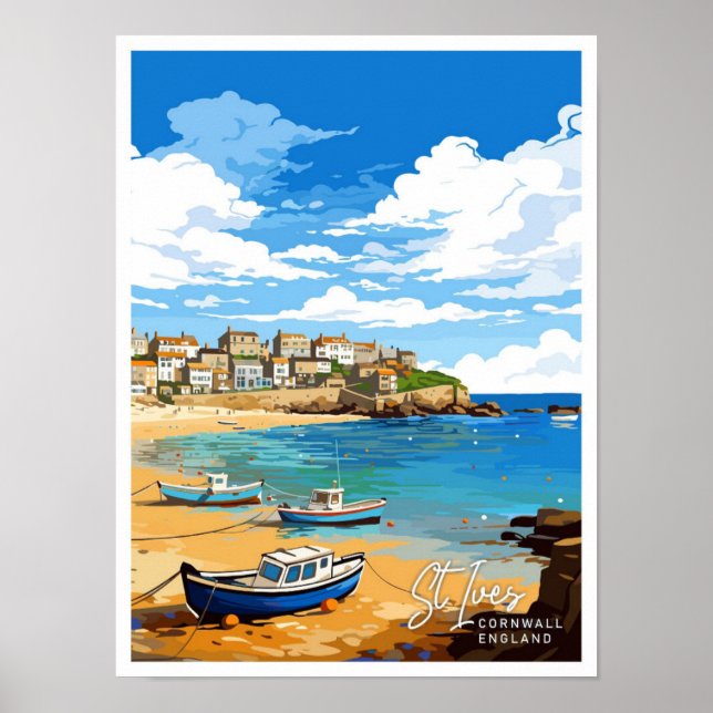 Poster Rua Ives Cornwall Inglaterra (Frente)