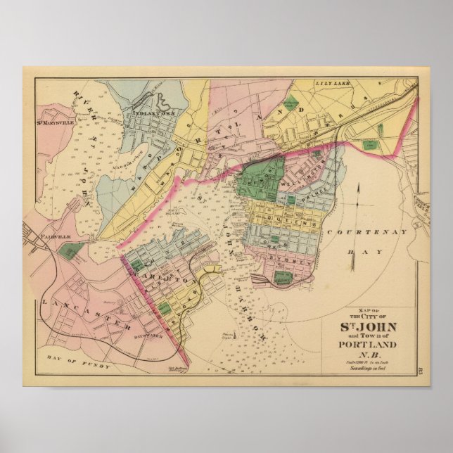Poster Rua John, Portland, NB (Frente)