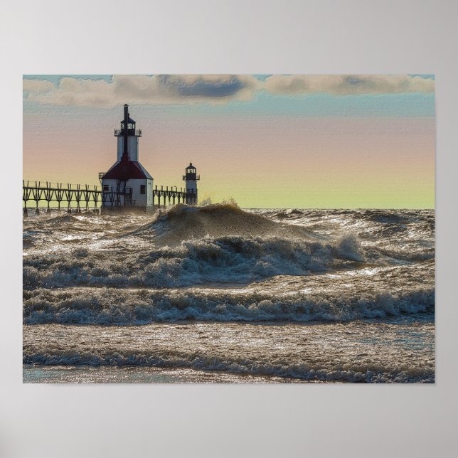 Poster Rua Joseph Lighthouse Painterly (Frente)