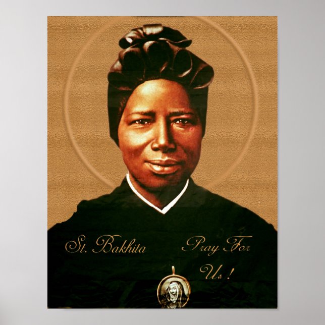 Póster Rua, Josephine Bakhita. (Frente)