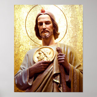 Póster Rua Jude Thaddeus, santo do impossível.