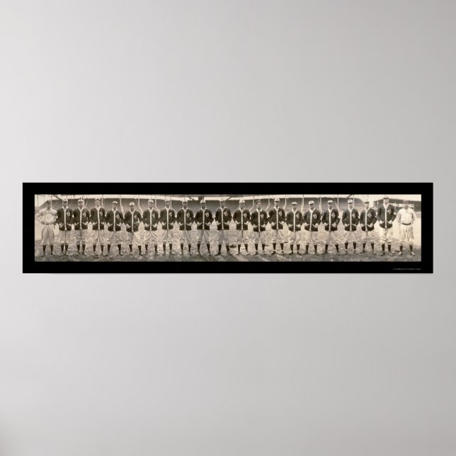 Póster Rua Louis Browns Team Foto 1909 (Frente)