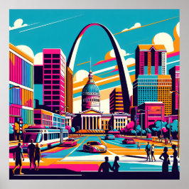 Poster Rua Louis, Missouri | Arca De Gateway