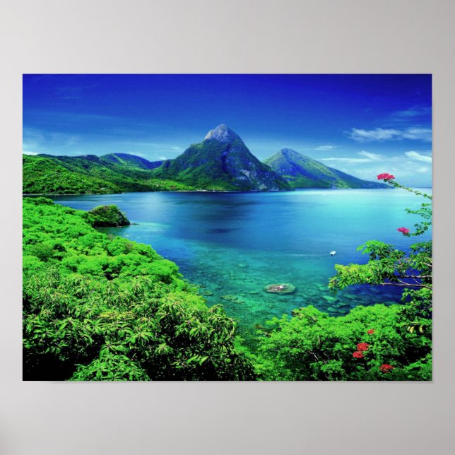 Poster Rua. Lucia The Pitons (Frente)
