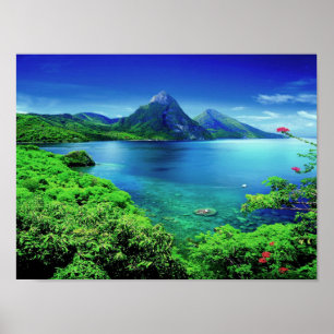 Poster Rua. Lucia The Pitons