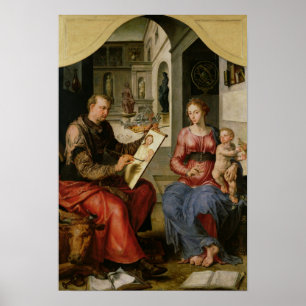 Póster Rua Luke Painting the Virgin, c.1545