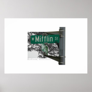 Poster Rua Madison de Mifflin, Wisconsin