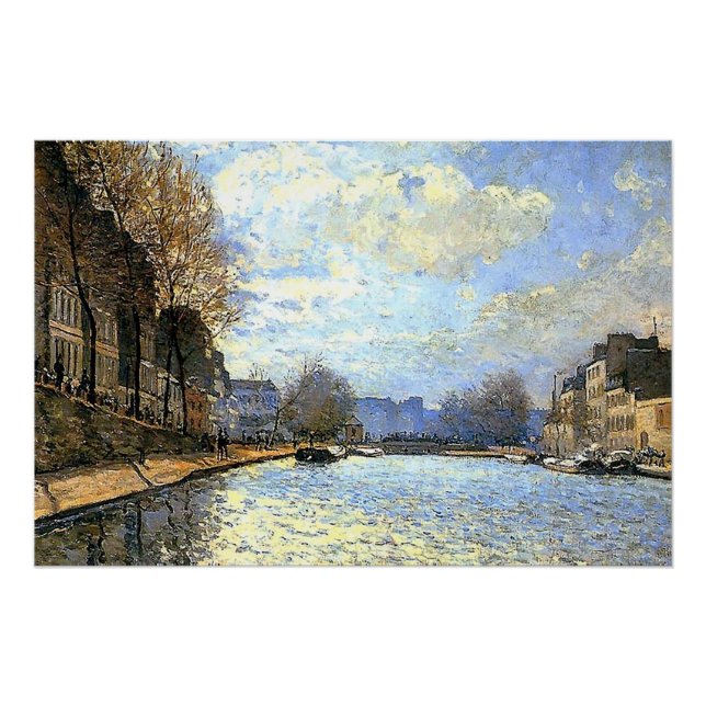 Póster Rua Martin Canal Alfred Sisley Poster (Frente)