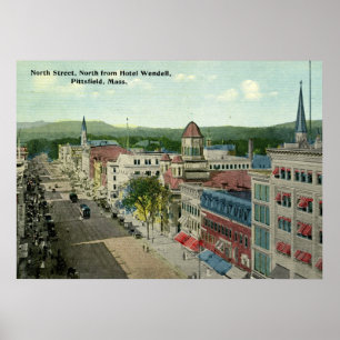 Poster Rua norte, vintage 1912 de Pittsfield
