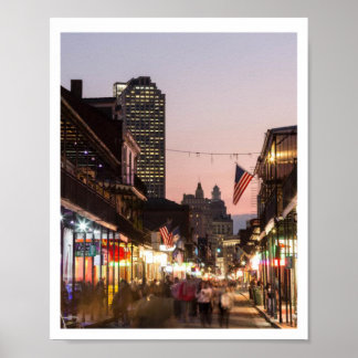 Poster rua nova orleans bourbon Vintage