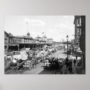 Poster Rua ocidental, Nova Iorque: 1901