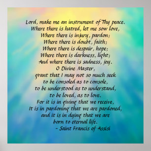 Poster Rua. Oração de Francis.