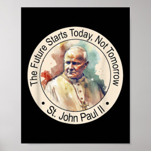 Poster Rua Papa João Paulo Ii Famosos Santos Católicos Re