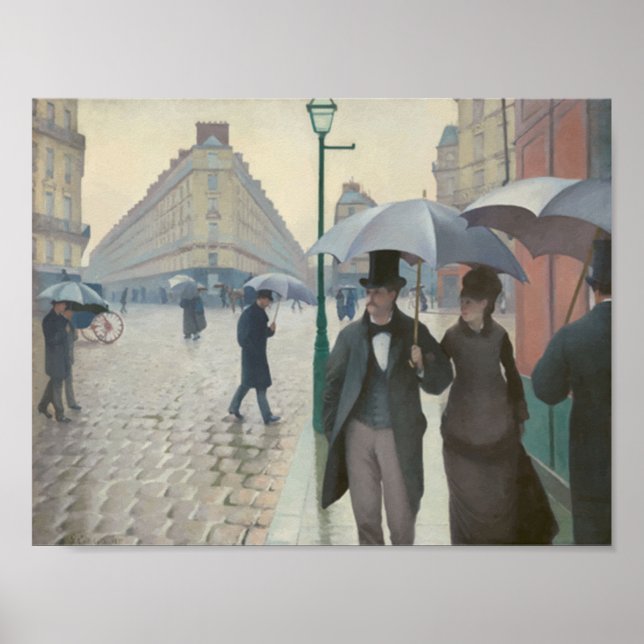 Poster Rua Paris em Rainy Weather (Frente)