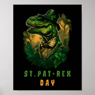 Poster Rua Pat Trex Day Leprechaun Dinosaur Dino Rua Feli