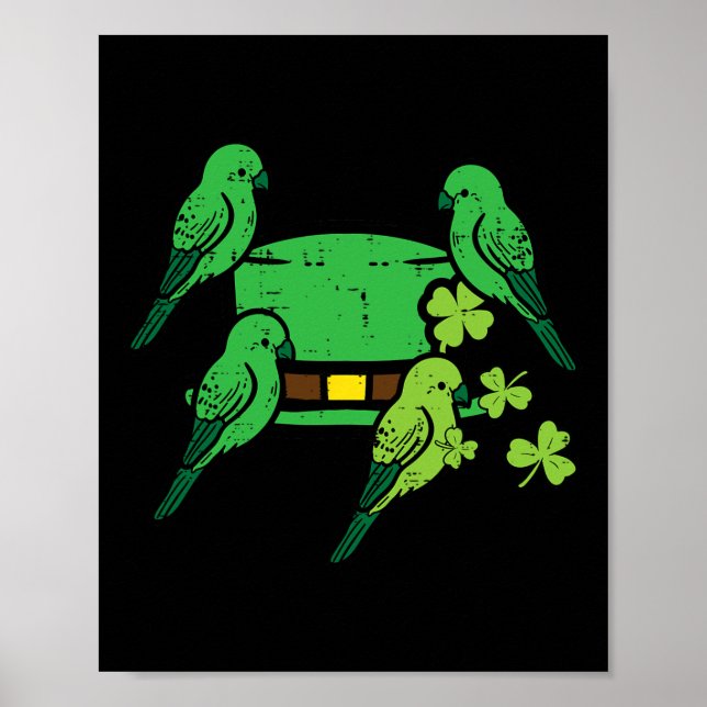 Poster Rua Patrick Day Aves Santo Paddys Cardinal Men (Frente)