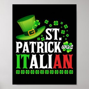 Poster Rua Patrick Era O Dia de São Patrício Italiano Hat