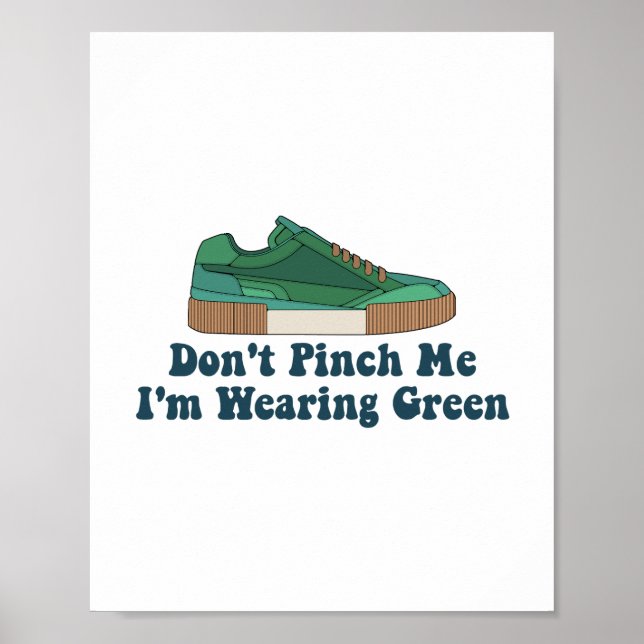 Poster Rua Patrick não me belisque, estou vestindo verde (Frente)
