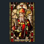 Póster Rua: Patrick StainGlass Art Deco<br><div class="desc">Patrick retratou numa janela de vidro manchado.</div>