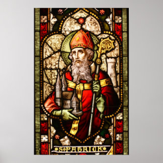 Póster Rua: Patrick StainGlass Art Deco