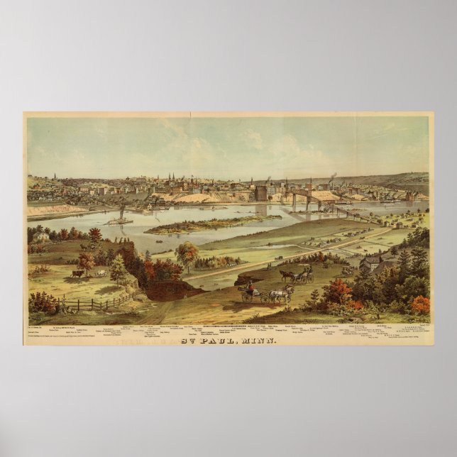 Póster Rua. Paul, Minnesota Lithograph 2 (Frente)