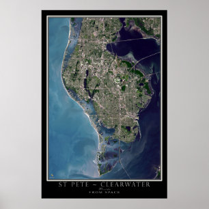 Poster Rua Petersburg - Clearwater Florida Satellite Map