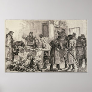 Póster Rua. Polícia de Petersburgo