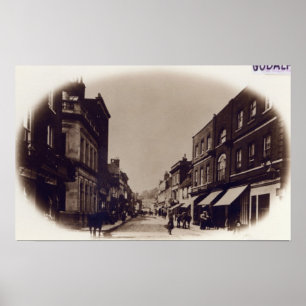 Póster Rua principal de Godalming, Surrey, c.1900