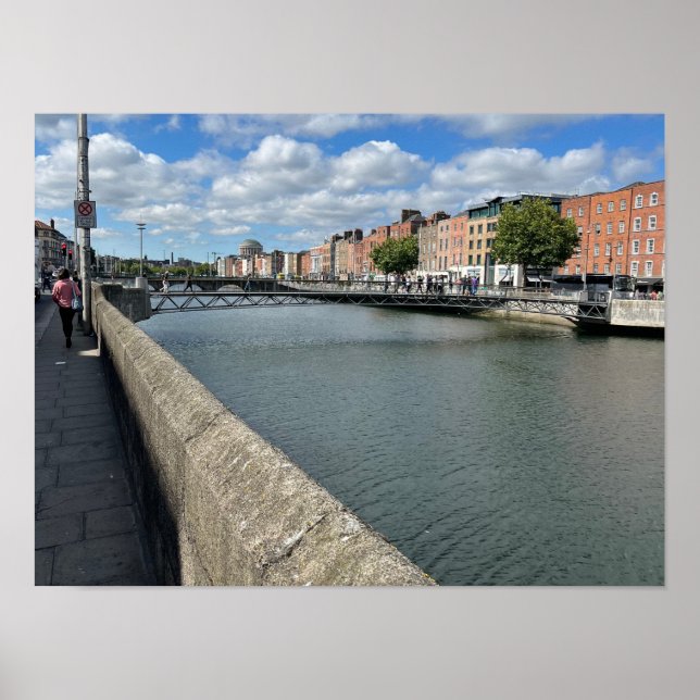 Poster Rua Rio Liffey Dublin Irlanda Europa (Frente)
