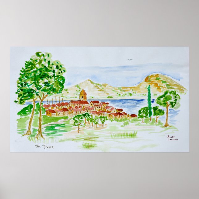 Poster Rua. | Riviera francesa, França (Frente)