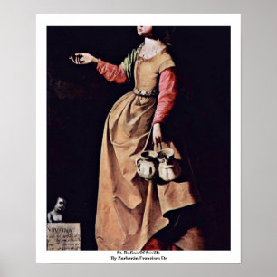 Póster Rua: Rufina De Sevilha Por Zurbarán Francisco De